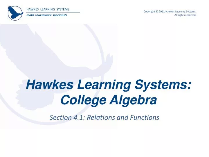 hawkes learning systems college algebra