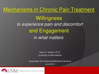 Mechanisms in Chronic Pain Treatment Willingness and Engagement