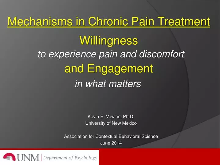 mechanisms in chronic pain treatment willingness and engagement