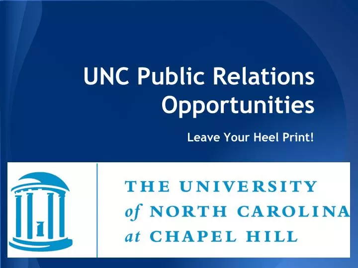 unc public relations opportunities