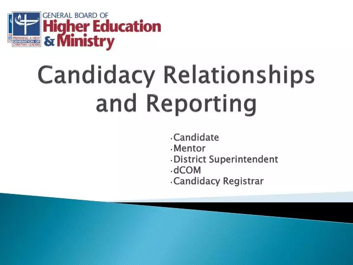 candidacy relationships and reporting