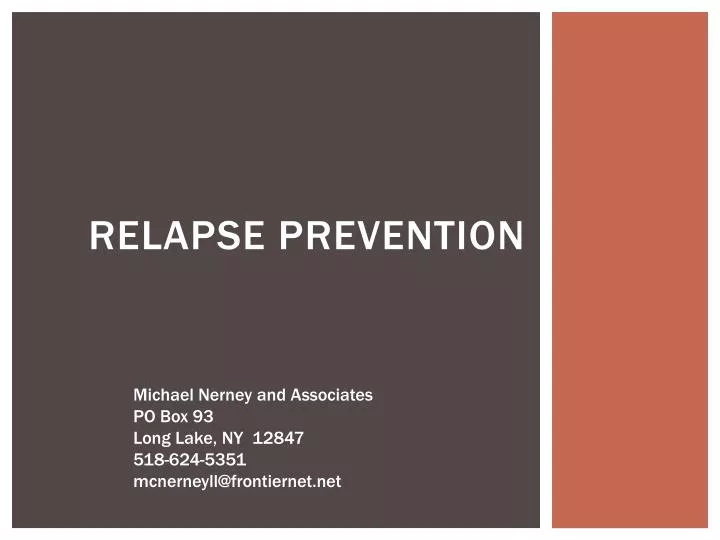 relapse prevention