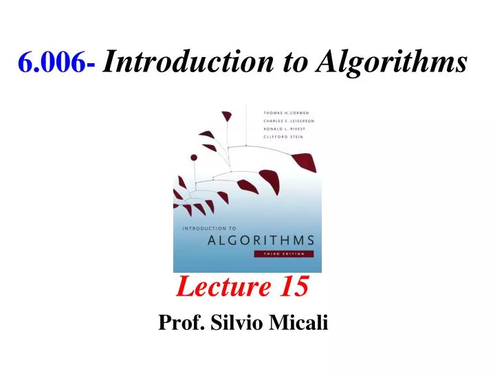 6 006 introduction to algorithms