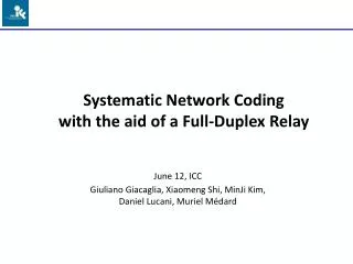 Systematic Network Coding with the aid of a Full-Duplex Relay
