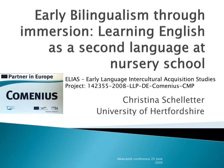 early bilingualism through immersion learning english as a second language at nursery school