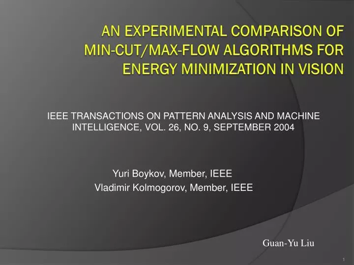 ieee transactions on pattern analysis and machine intelligence vol 26 no 9 september 2004