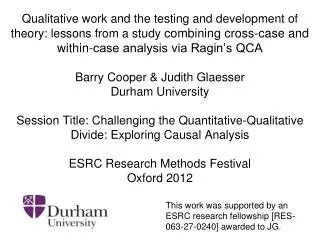 This work was supported by an ESRC research fellowship [RES-063-27-0240] awarded to JG.