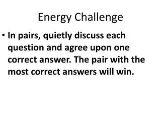 Energy Challenge