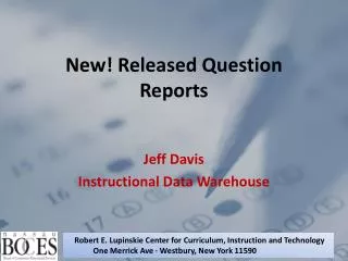 New! Released Question Reports