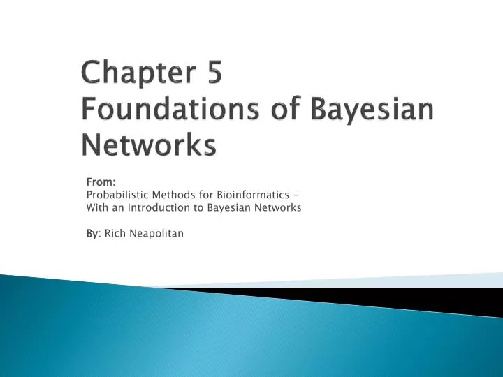 chapter 5 foundations of bayesian networks