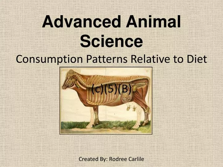 advanced animal science consumption patterns relative to diet c 5 b created by rodree carlile