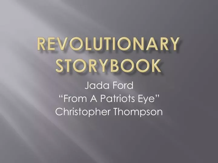 revolutionary storybook