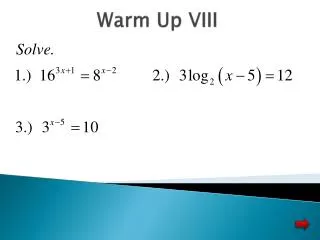 Warm Up VIII