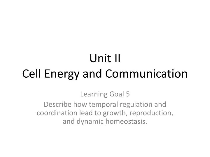 unit ii cell energy and communication