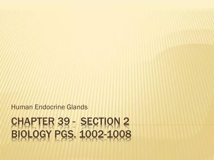 human endocrine glands