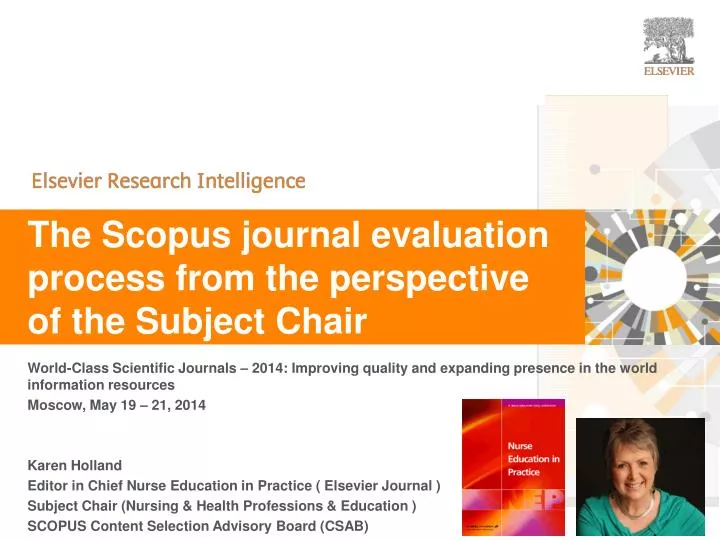 the scopus journal evaluation process from the perspective of the subject chair