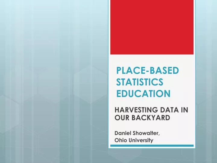 place based statistics education