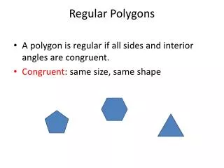 regular polygons