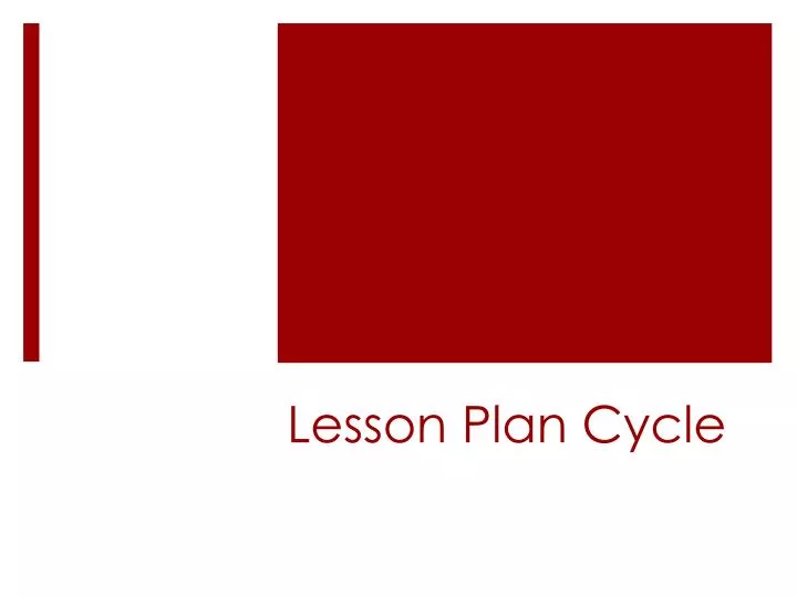 lesson plan cycle