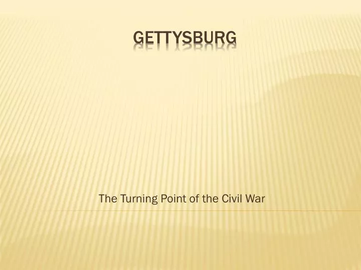the turning point of the civil war