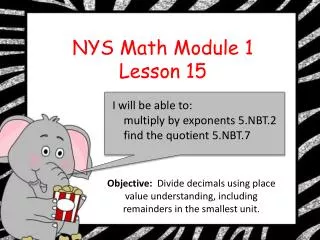 NYS Math Module 1 Lesson 15
