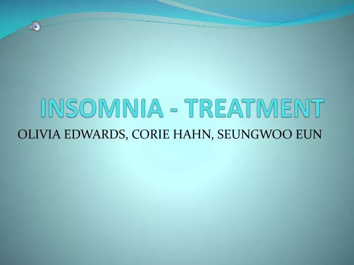 insomnia treatment