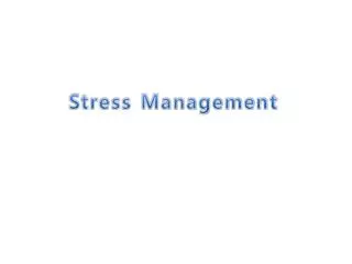 stress management