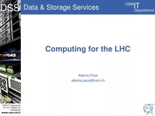 Computing for the LHC