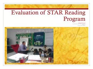 Evaluation of STAR Reading Program