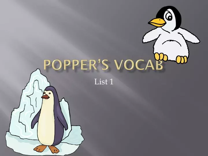 popper s vocab