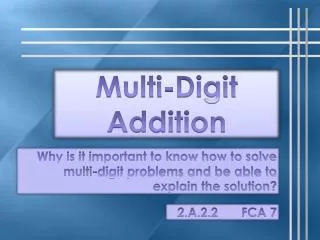 Multi-Digit Addition