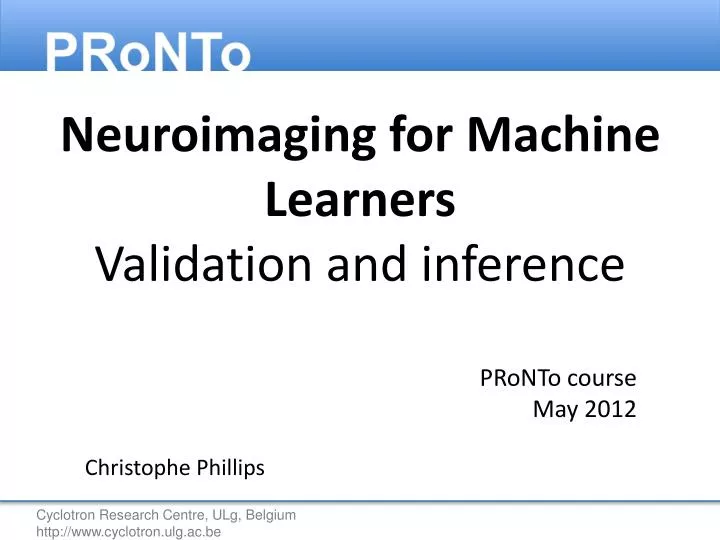 neuroimaging for machine learners validation and inference