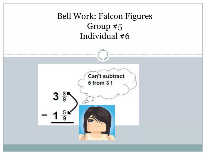 bell work falcon figures group 5 individual 6