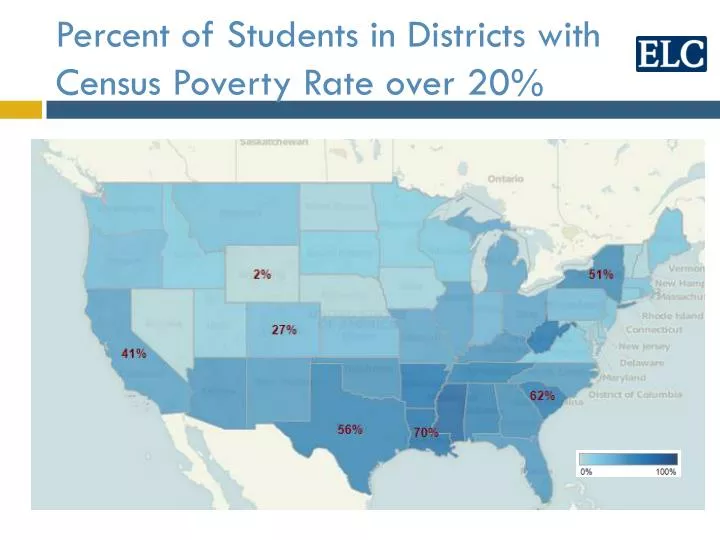 percent of students in districts with census poverty rate over 20