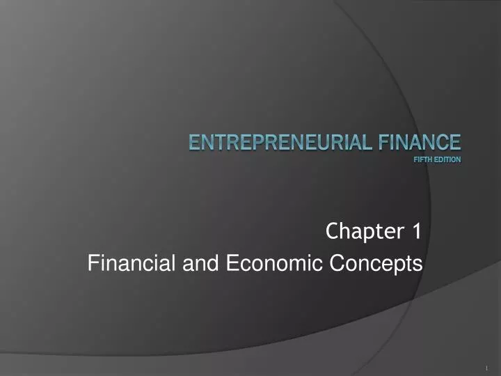 chapter 1 financial and economic concepts