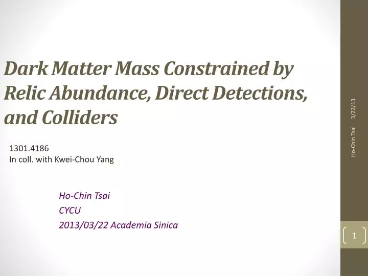 dark matter mass constrained by relic abundance direct detections and colliders