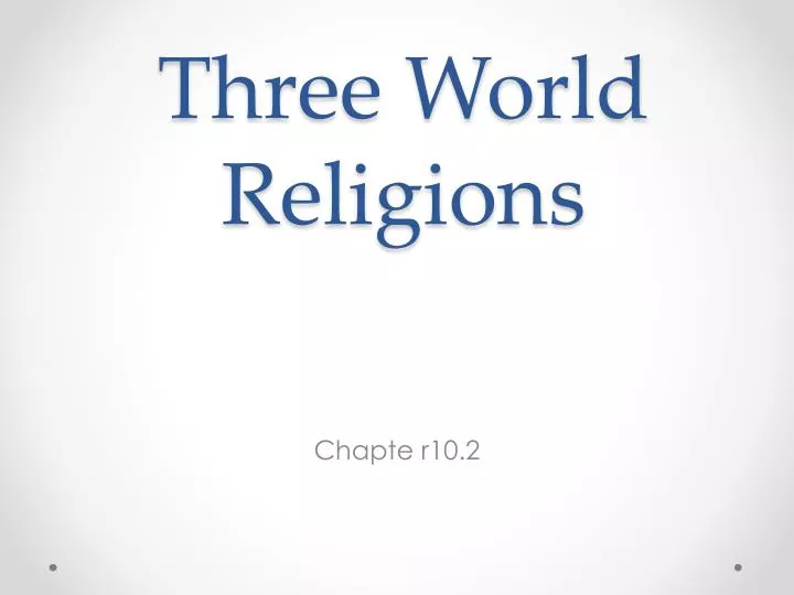 three world religions
