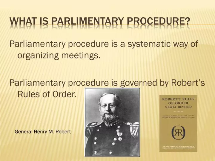 what is parlimentary procedure