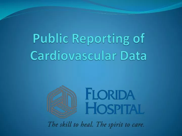 public reporting of cardiovascular data