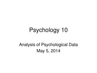 Psychology 10