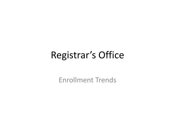 registrar s office