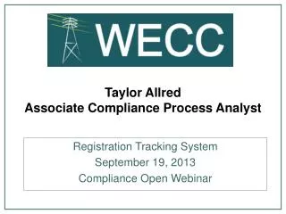 Taylor Allred Associate Compliance Process Analyst