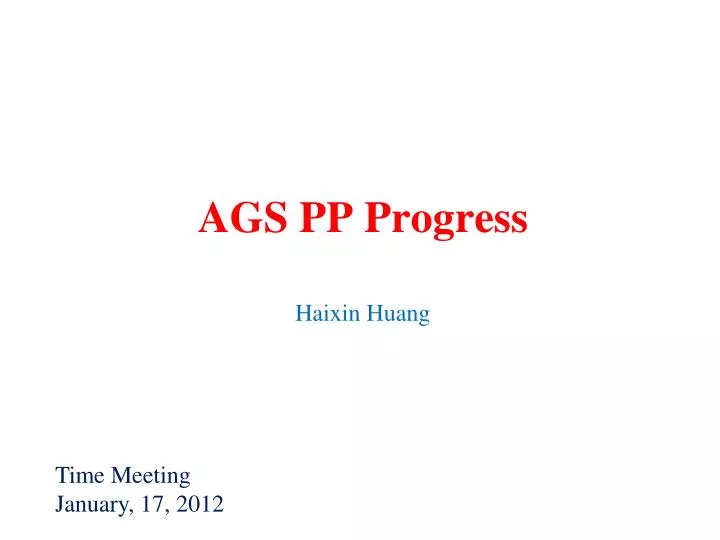 ags pp progress