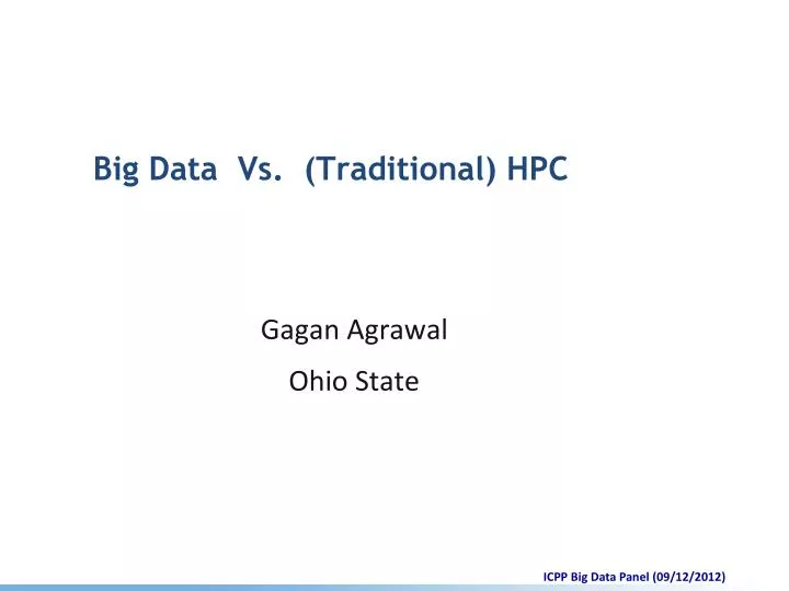 big data vs traditional hpc