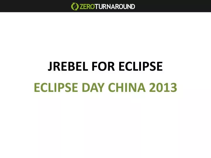 jrebel for eclipse