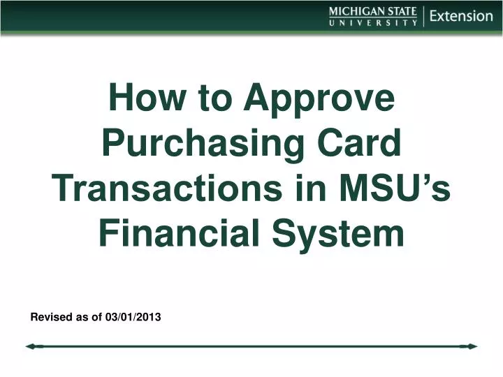 how to approve purchasing card transactions in msu s financial system