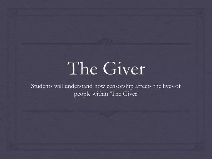 the giver