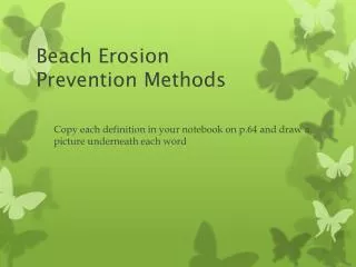 Beach Erosion Prevention Methods
