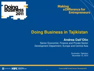 Doing Business in Tajikistan