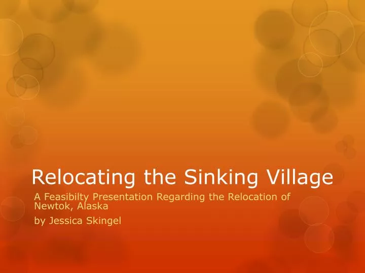 relocating the sinking village